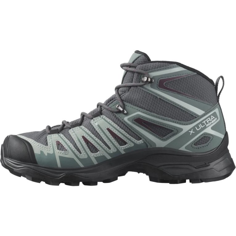 Dark Grey Salomon X Ultra Pioneer Mid CSWP Women's Hiking Boots | PH 18209T